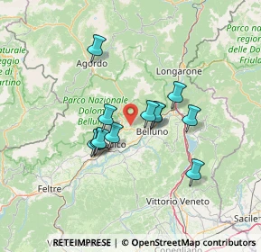 Mappa Via Bolago, 32036 Belluno BL, Italia (10.23667)