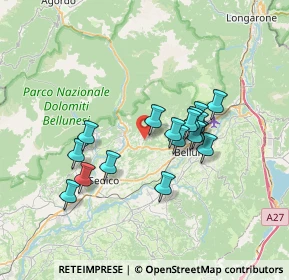 Mappa Via Bolago, 32036 Belluno BL, Italia (5.80059)