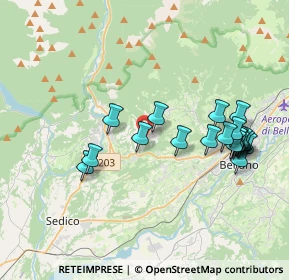 Mappa Via Bolago, 32036 Belluno BL, Italia (3.872)