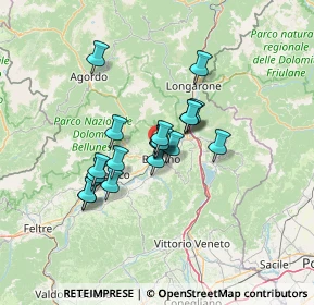Mappa Via Fisterre, 32100 Belluno BL, Italia (9.36526)