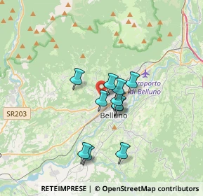 Mappa Via Fisterre, 32100 Belluno BL, Italia (2.50636)