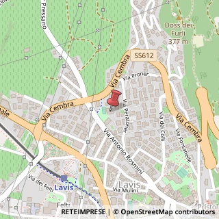 Mappa Via A. Rosmini, 70, 38015 Lavis, Trento (Trentino-Alto Adige)