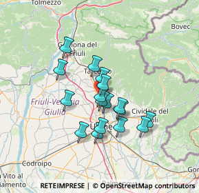 Mappa Via Corgnali, 33010 Reana del Rojale UD, Italia (10.40529)