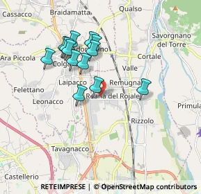 Mappa Via Corgnali, 33010 Reana del Rojale UD, Italia (1.59)