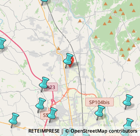 Mappa Via Corgnali, 33010 Reana del Rojale UD, Italia (7.27067)