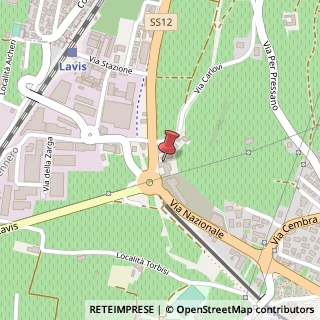 Mappa Via Nazionale, 122, 38015 Lavis, Trento (Trentino-Alto Adige)