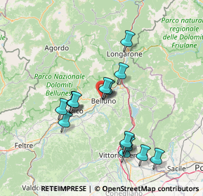 Mappa Via Col di Lana, 32100 Belluno BL, Italia (13.3475)