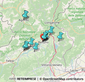 Mappa Via Col di Lana, 32100 Belluno BL, Italia (9.10643)