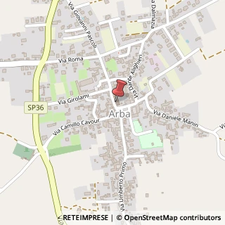 Mappa Via V. Emanuele, 1, 33090 Arba, Pordenone (Friuli-Venezia Giulia)