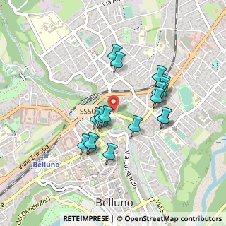 Mappa Via Al Fol, 32100 Belluno BL, Italia (0.388)
