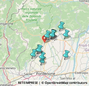 Mappa 33086 Montereale Valcellina PN, Italia (10.38333)