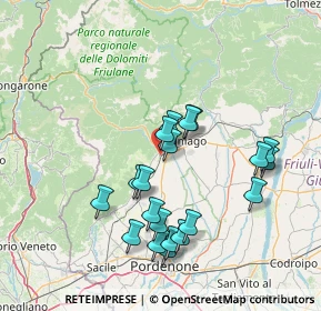 Mappa 33086 Montereale Valcellina PN, Italia (14.0145)