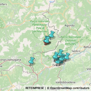 Mappa Località Primiero, 38054 Imer TN, Italia (12.05846)
