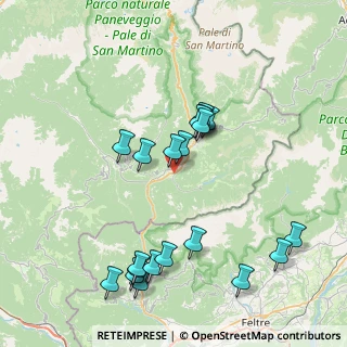 Mappa Località Primiero, 38054 Imer TN, Italia (8.2355)
