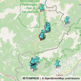 Mappa Località Primiero, 38054 Imer TN, Italia (7.3685)