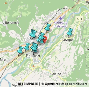 Mappa Via Giovanni Danieli, 32100 Belluno BL, Italia (1.24917)