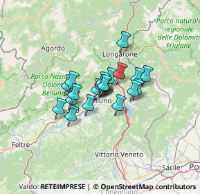 Mappa Via Francesco Pellegrini, 32100 Belluno BL, Italia (7.76)