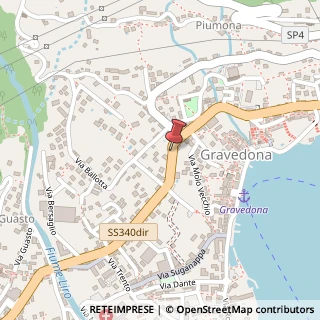 Mappa Via Regina Ponente, 20, 22015 Gravedona ed Uniti, Como (Lombardia)