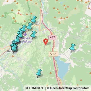 Mappa Via Roncan, 32014 Ponte Nelle Alpi BL, Italia (5.4635)