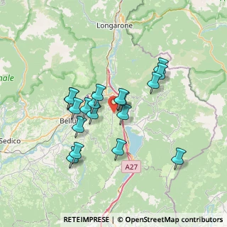 Mappa Via Roncan, 32014 Ponte Nelle Alpi BL, Italia (5.96222)