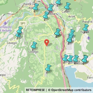 Mappa Via Roncan, 32014 Ponte Nelle Alpi BL, Italia (2.639)