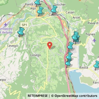 Mappa Via Roncan, 32014 Ponte Nelle Alpi BL, Italia (2.65083)