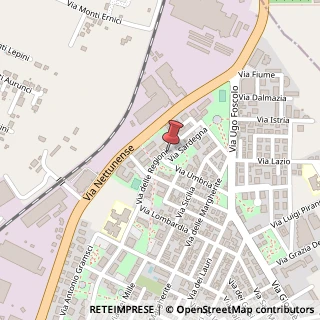 Mappa Via delle Regioni, 44, 04011 Aprilia, Latina (Lazio)