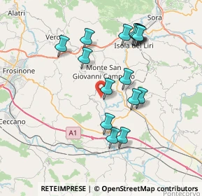 Mappa Via Campangoni, 03025 Monte San Giovanni Campano FR, Italia (7.6025)