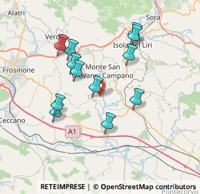 Mappa Via Campangoni, 03025 Monte San Giovanni Campano FR, Italia (7.12583)