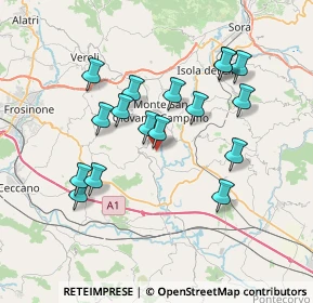 Mappa Via Campangoni, 03025 Monte San Giovanni Campano FR, Italia (7.26647)