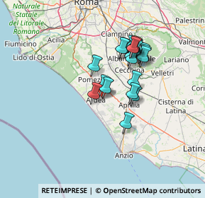 Mappa Via Lazio, 00040 Ardea RM, Italia (11.6975)