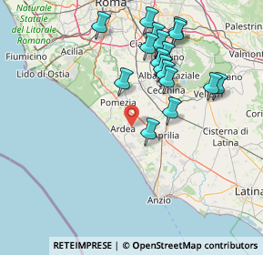 Mappa Via Lazio, 00040 Ardea RM, Italia (16.34412)