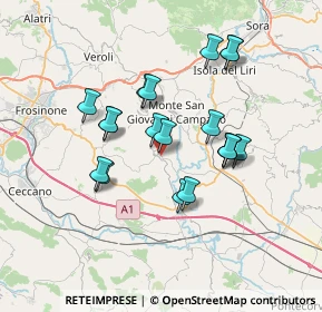 Mappa Via Vittorio Emanuele III, 03020 Strangolagalli FR, Italia (6.51316)
