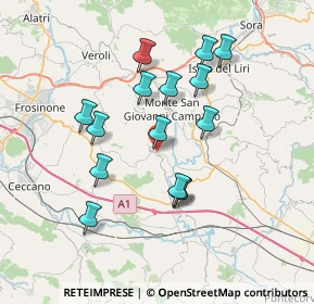 Mappa Via Vittorio Emanuele III, 03020 Strangolagalli FR, Italia (6.97733)