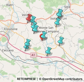 Mappa Via Vittorio Emanuele III, 03020 Strangolagalli FR, Italia (6.91667)