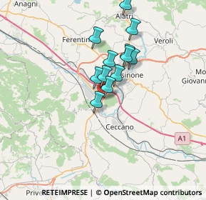 Mappa SS  156 Monti Lepini, 03023 Ceccano FR, Italia (5.40333)