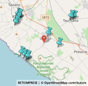 Mappa Via San Donato, 73059 Ugento LE, Italia (5.66235)