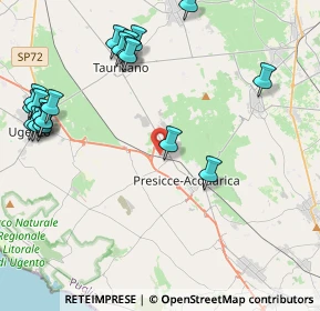 Mappa Località acquarica LE IT, 73054 Acquarica del capo LE, Italia (5.7325)