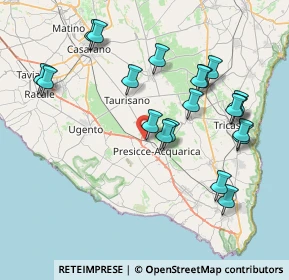 Mappa Località acquarica LE IT, 73054 Acquarica del capo LE, Italia (8.8485)