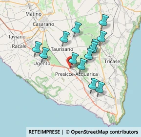 Mappa Località acquarica LE IT, 73054 Acquarica del capo LE, Italia (6.53923)