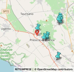 Mappa Via P.La Torre, 73040 Acquarica del Capo LE, Italia (4.56727)