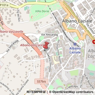 Mappa Via Gaetano Donizetti, 36, 00041 Albano Laziale, Roma (Lazio)