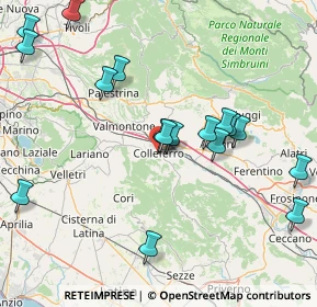 Mappa Via G. Leopardi, 00034 Colleferro RM, Italia (18.60647)