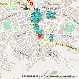 Mappa Via Achille Grandi, 00034 Colleferro RM, Italia (0.2515)