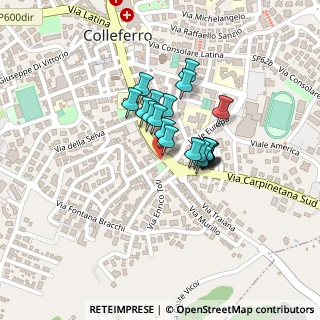 Mappa Via Achille Grandi, 00034 Colleferro RM, Italia (0.146)