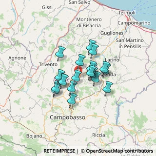 Mappa Contrada Defenza Giardini, 86030 Lucito CB, Italia (9.6525)