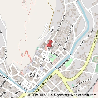 Mappa Via Filippo Corridoni, 72, 03039 Sora, Frosinone (Lazio)