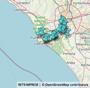 Mappa 00122 Lido di Ostia RM, Italia (9.6925)