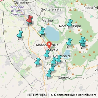 Mappa Via Cap. M. T. Valeri, 00042 Albano Laziale RM, Italia (4.59357)