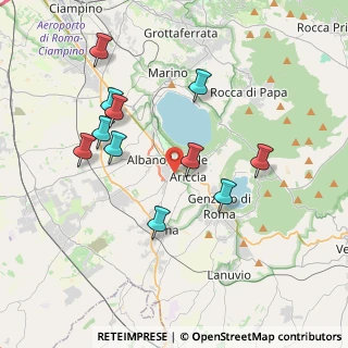 Mappa Via Cap. M. T. Valeri, 00042 Albano Laziale RM, Italia (3.98364)